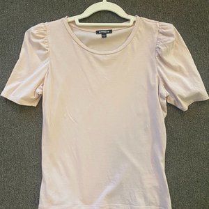 Cream shirt with shoulder pads